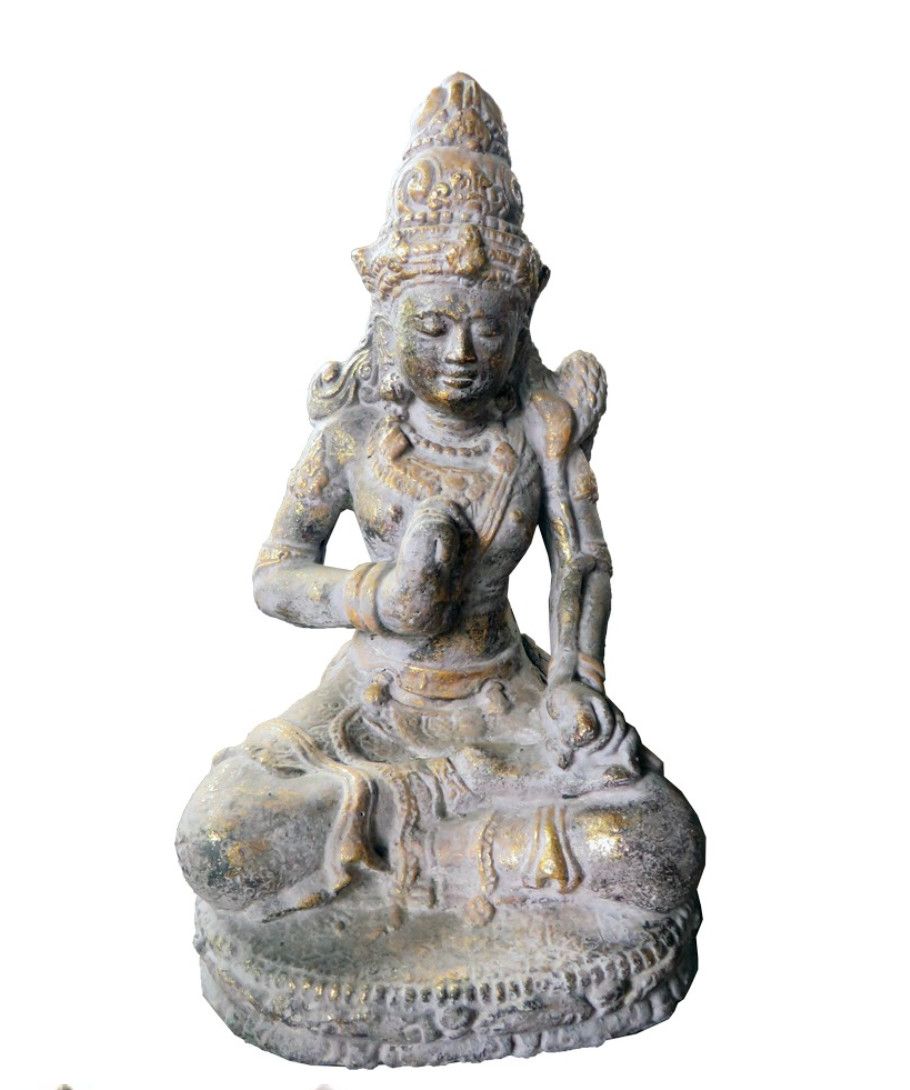 Sitting Buddha- Dewi Tara - Stone, 22&quot; Tall