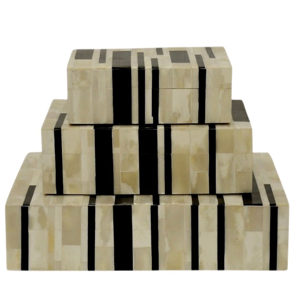 Box Bone With Black Contrast Large