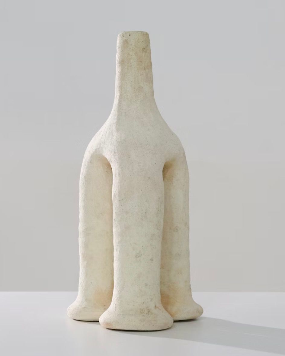 Tamegrout Ceramic Vase Three Legged Sculptural Morocco 17&quot; H