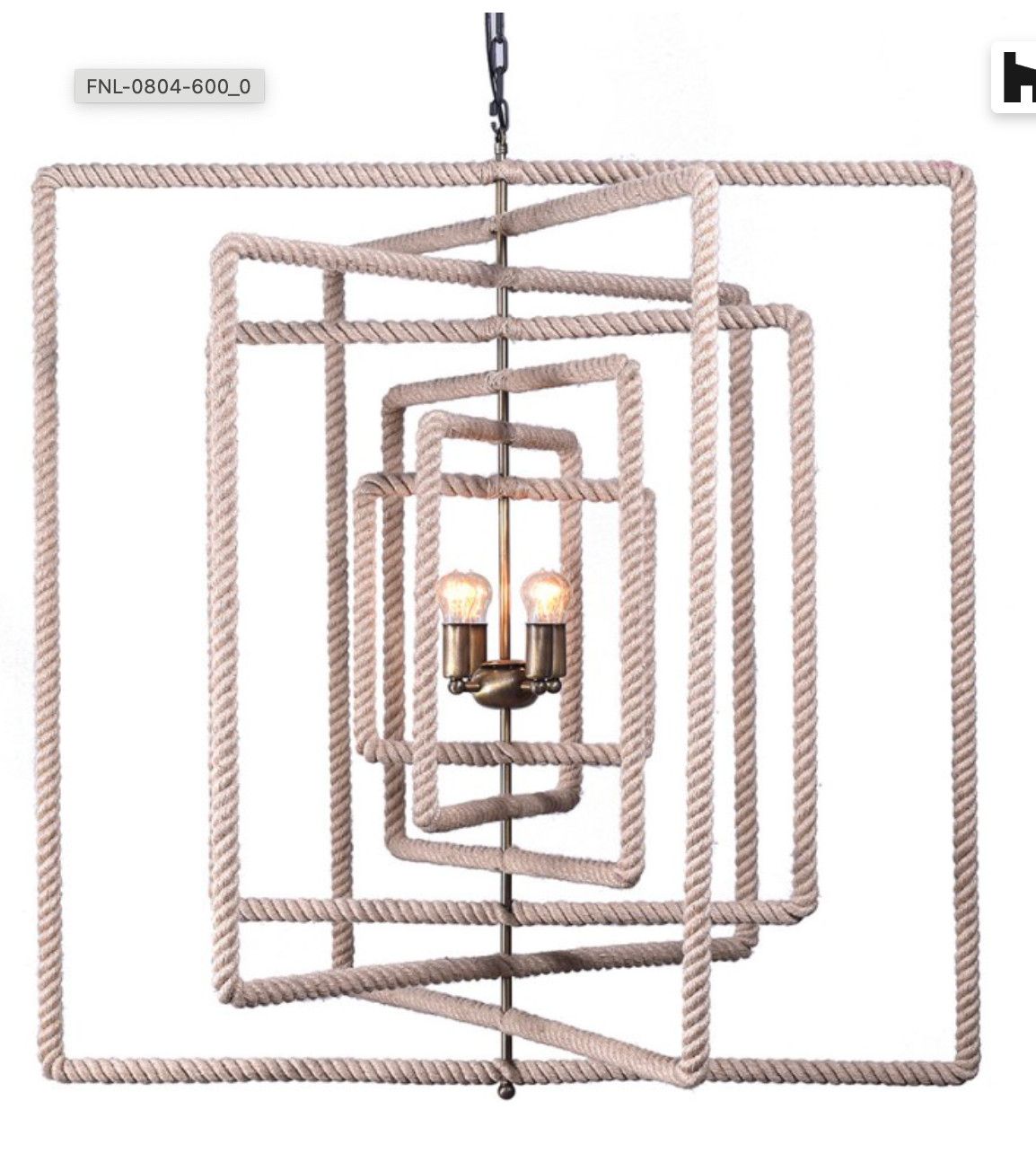 Woven Pendant Lights, Articulating Squares, 42&quot;