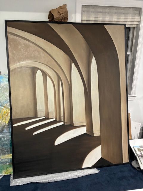 SOLD ARCHES - Original Framed acrylic on canvas, signed on back
