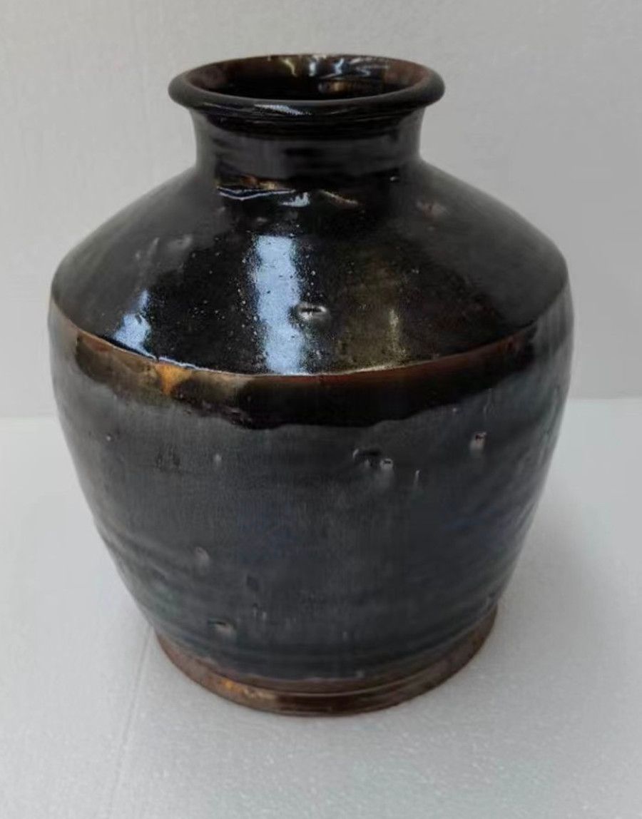 Vintage Rice Wine Pot, Black, 12.5&quot;