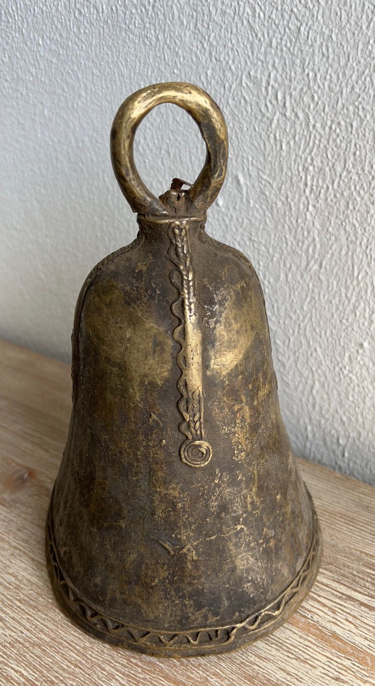 Vintage Bronze Bell, 8&quot;H x 5&quot; W, Lg