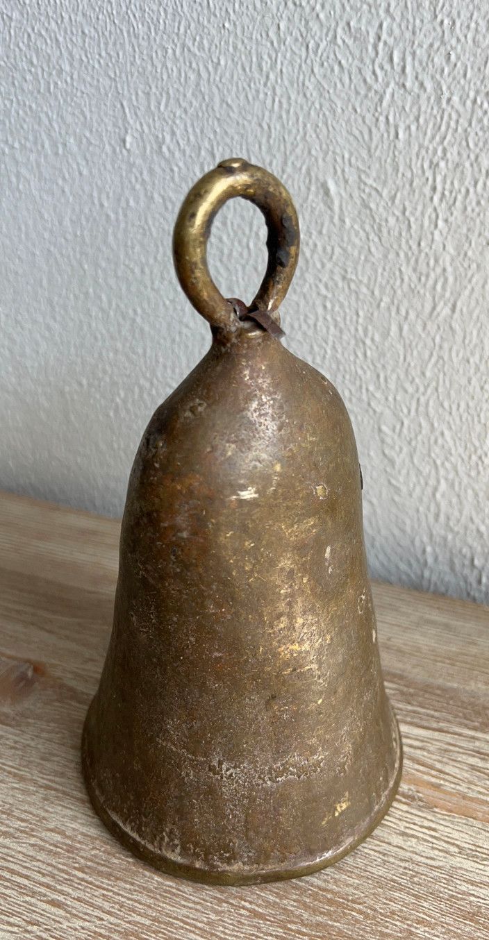 Vintage Bronze Bell, 7&quot;H x 4&quot; W, Medium