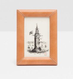 Full Grain Leather Frame, Camel, 5&quot; x 7&quot;
