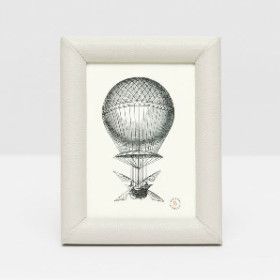 Full Grain Leather Frame, Lt Grey, 5&quot;x 7&quot;