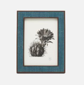 Teal Abaca &amp; Brown Resin Frame, 5&quot; x 7&quot;
