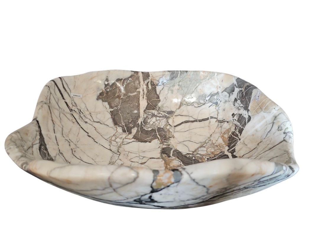 Handcrafted Marble Bowl From the heart of the Atlas Mountains 20&quot; x 14&quot;