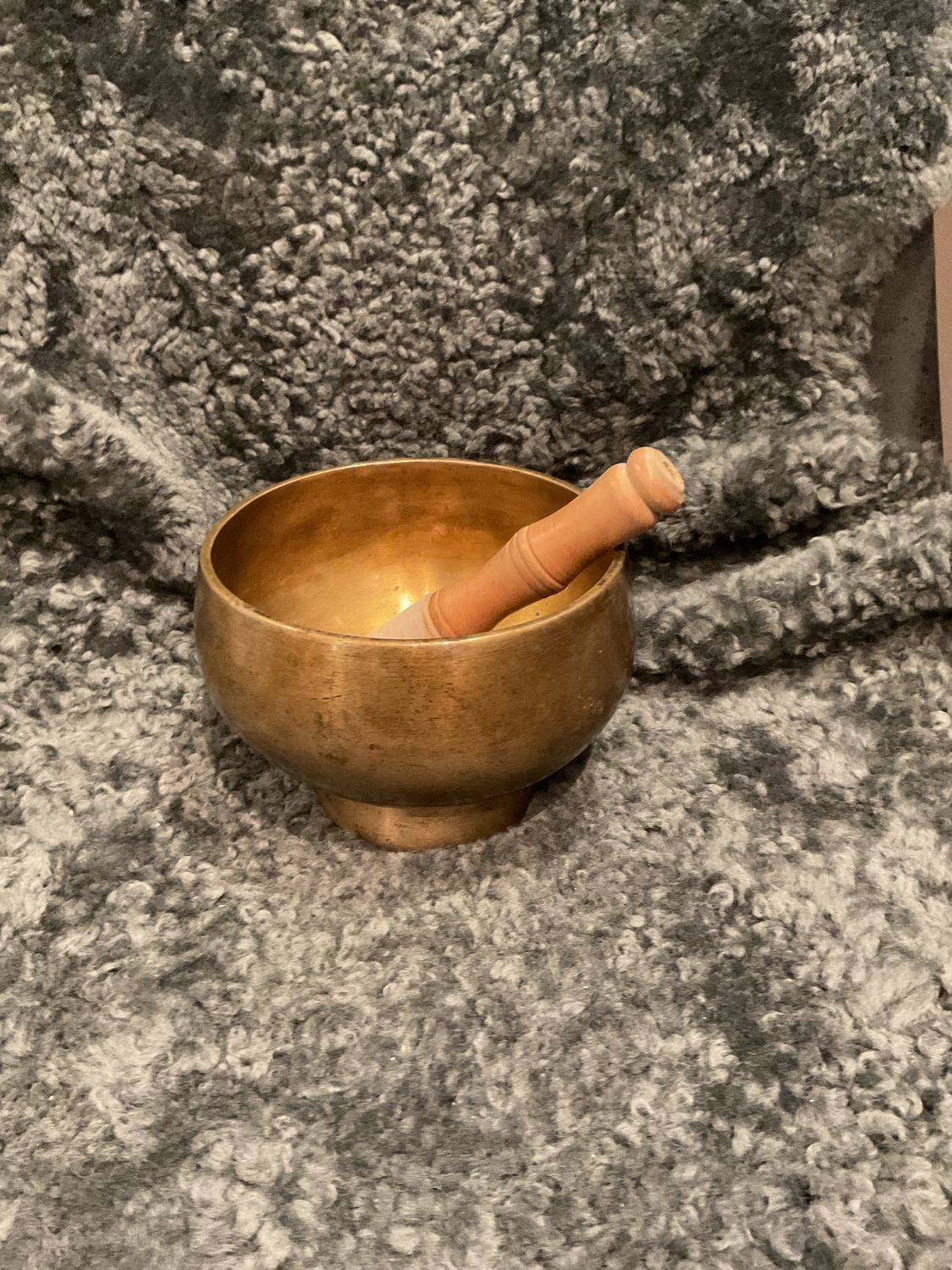 Vintage Brass Singing Bowl 6&quot; x 6&quot;