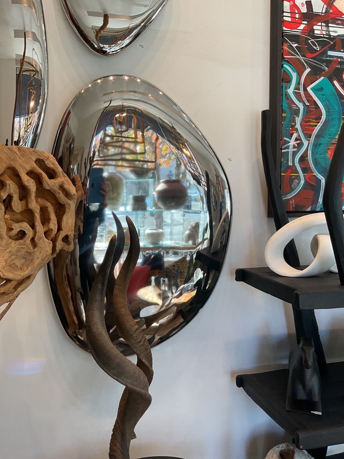 HOLD 38x26 Stainless Steel Mirrored Reflection Wall Sculpture