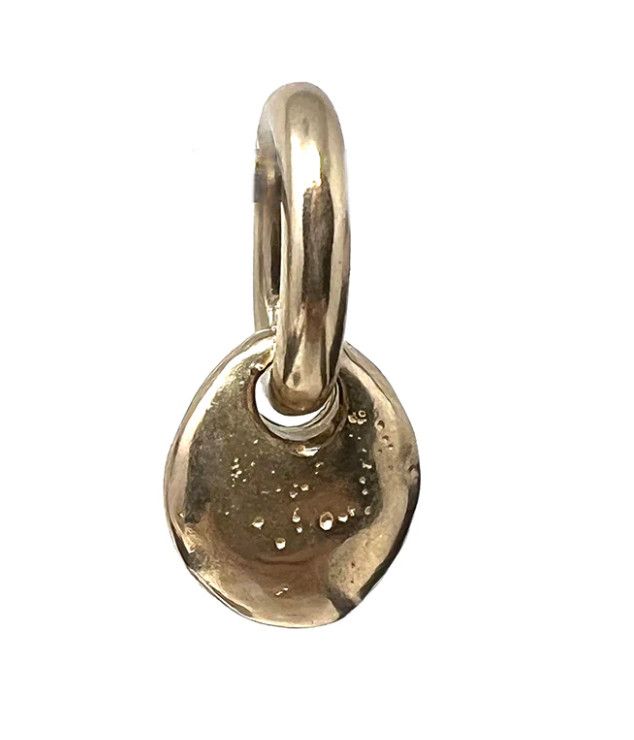 Pendant - Solid Bronze Round Artifact Pendant, Lg Loop