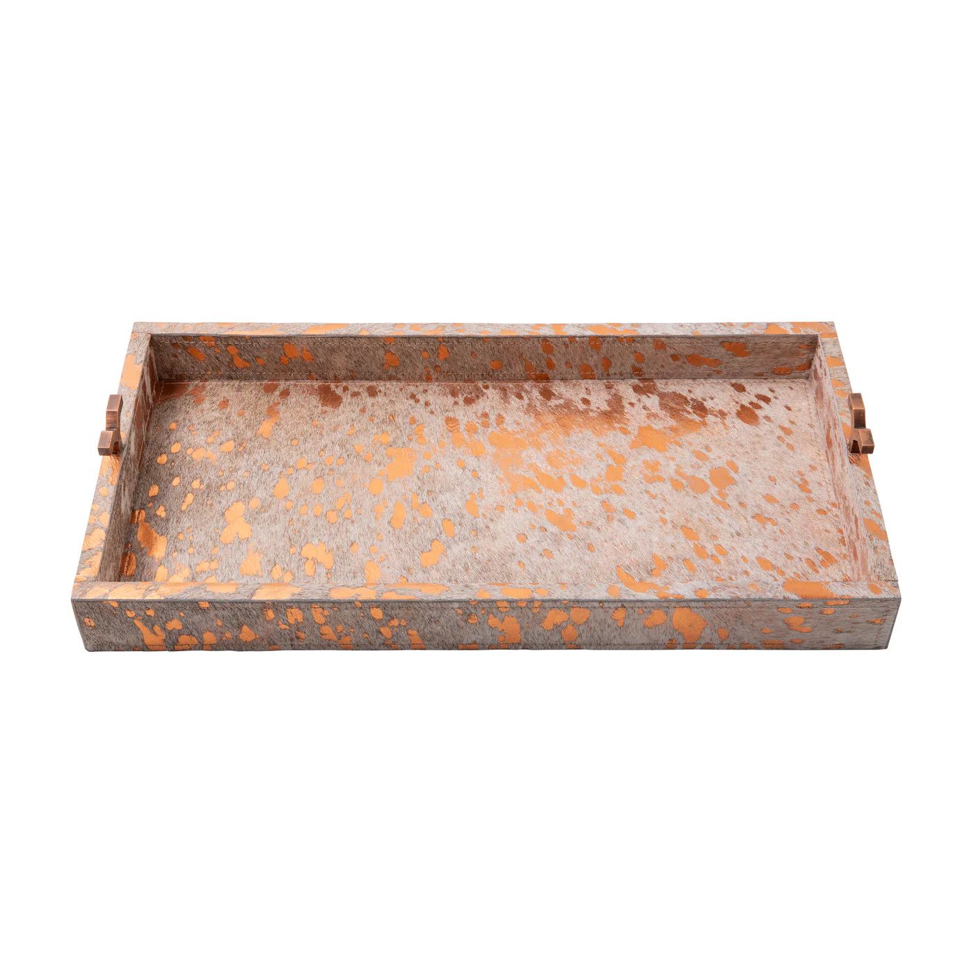 Tray Sm Metallic Copper Hair On Hide Custom Handles
