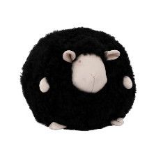 Sheep Face Pillow - Genuine Tibetan Lamb, Black
