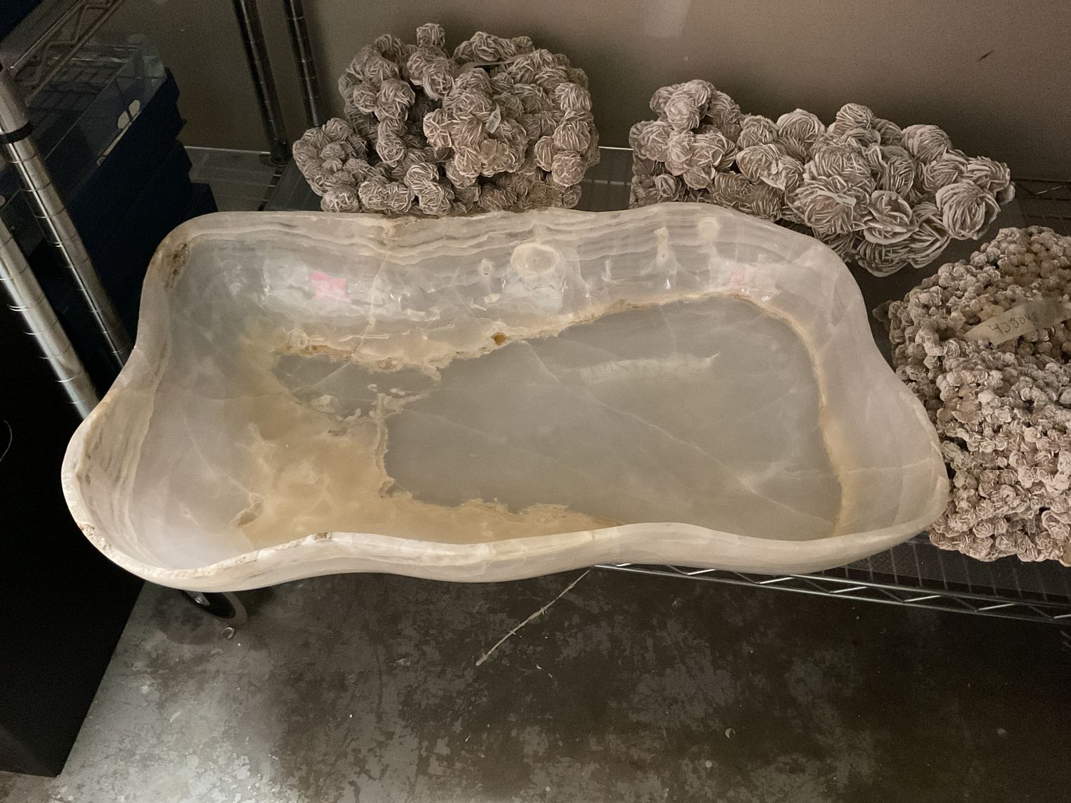 Bowl XL Onyx Clear Gray  Cream 25.5 x 15.5