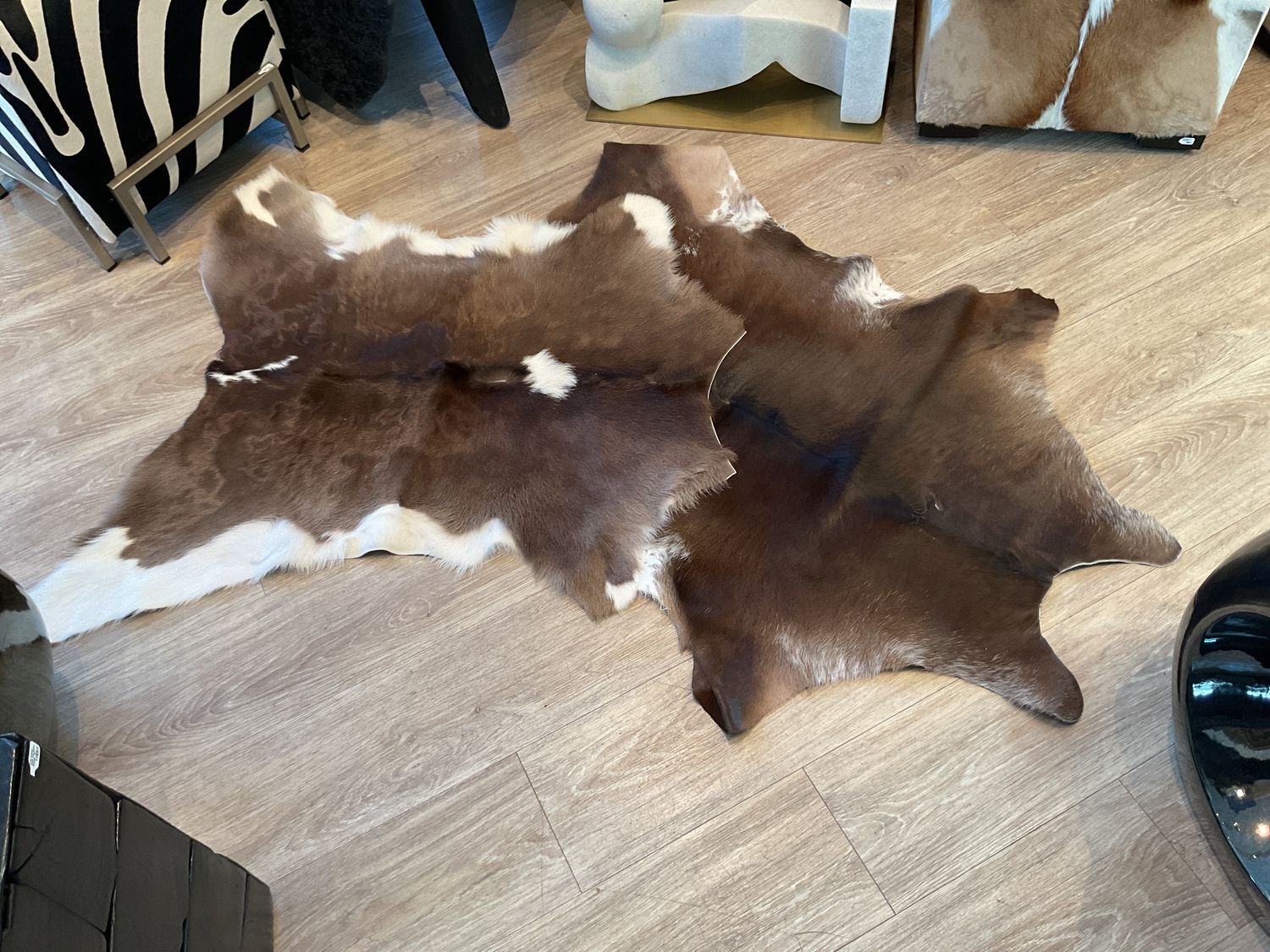 Calfskin Natural Brown Small Hide 38&quot; x 46&quot;