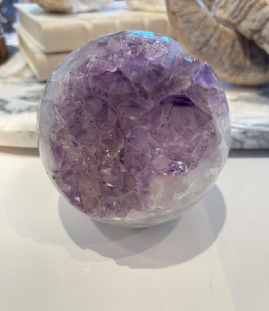 Amethyst Quartz Polished Sphere, Lg.