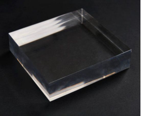 8 x 8 x 2 Crystal Glass Square Base Riser