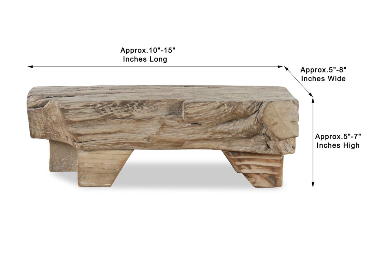 Wood Riser, Approx 10-15&quot;w x 6&quot;h
