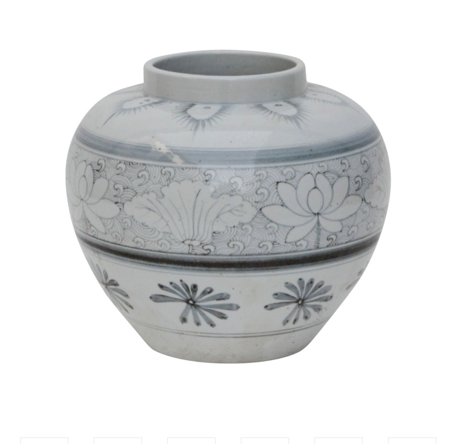 Ming Vase Motif with Lotus 13&quot; x 13&quot;