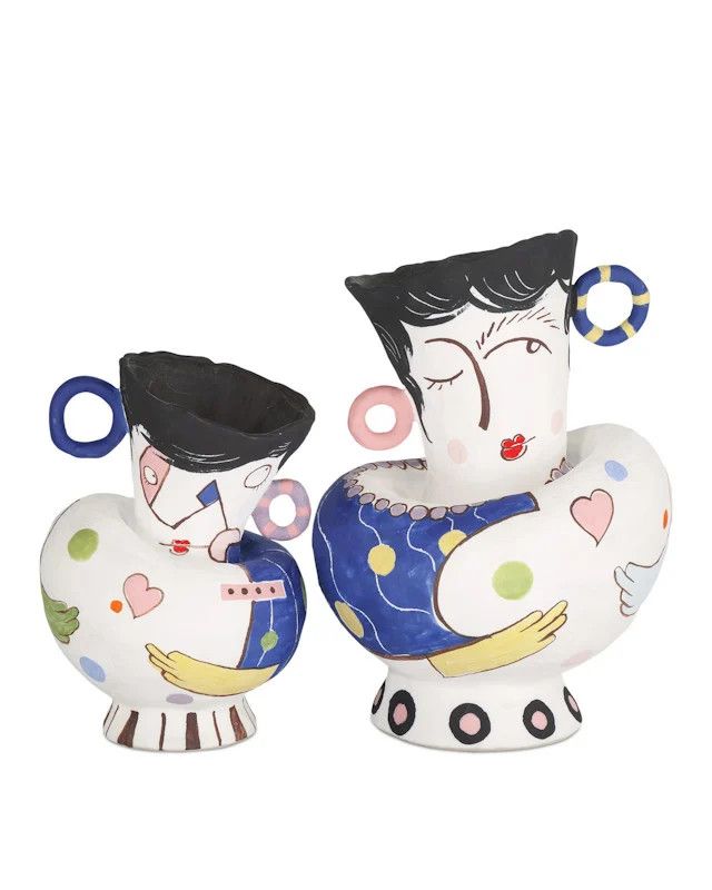 Sculpture Set of 2 Porcelain Crafted by artist Xiao New