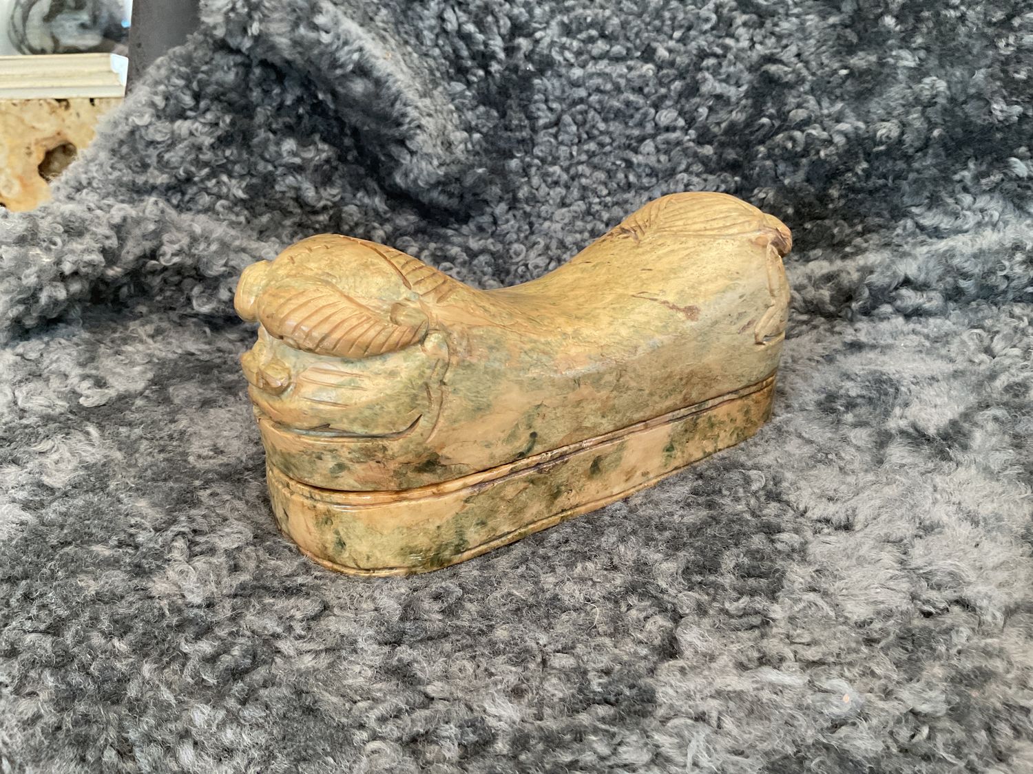 SOLD Box Jade Tiger Pillow Safe