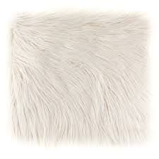 Throw 50&quot; x 60&quot; Cream Faux Fur Viscose/Poly