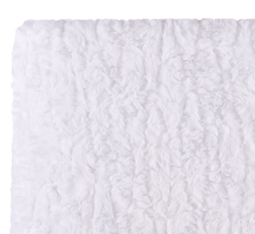 Throw Plush Texture Winter White 50&quot; x 60&quot;