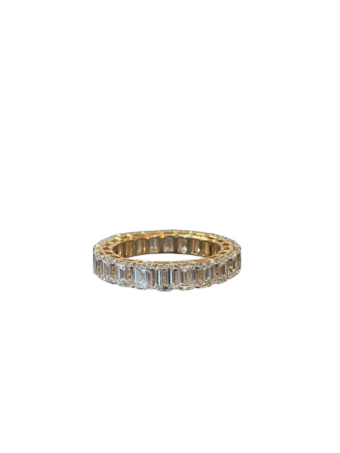 Ring - Eternity Lab Diamond Band Emerald Cut 5.59CT, 10K