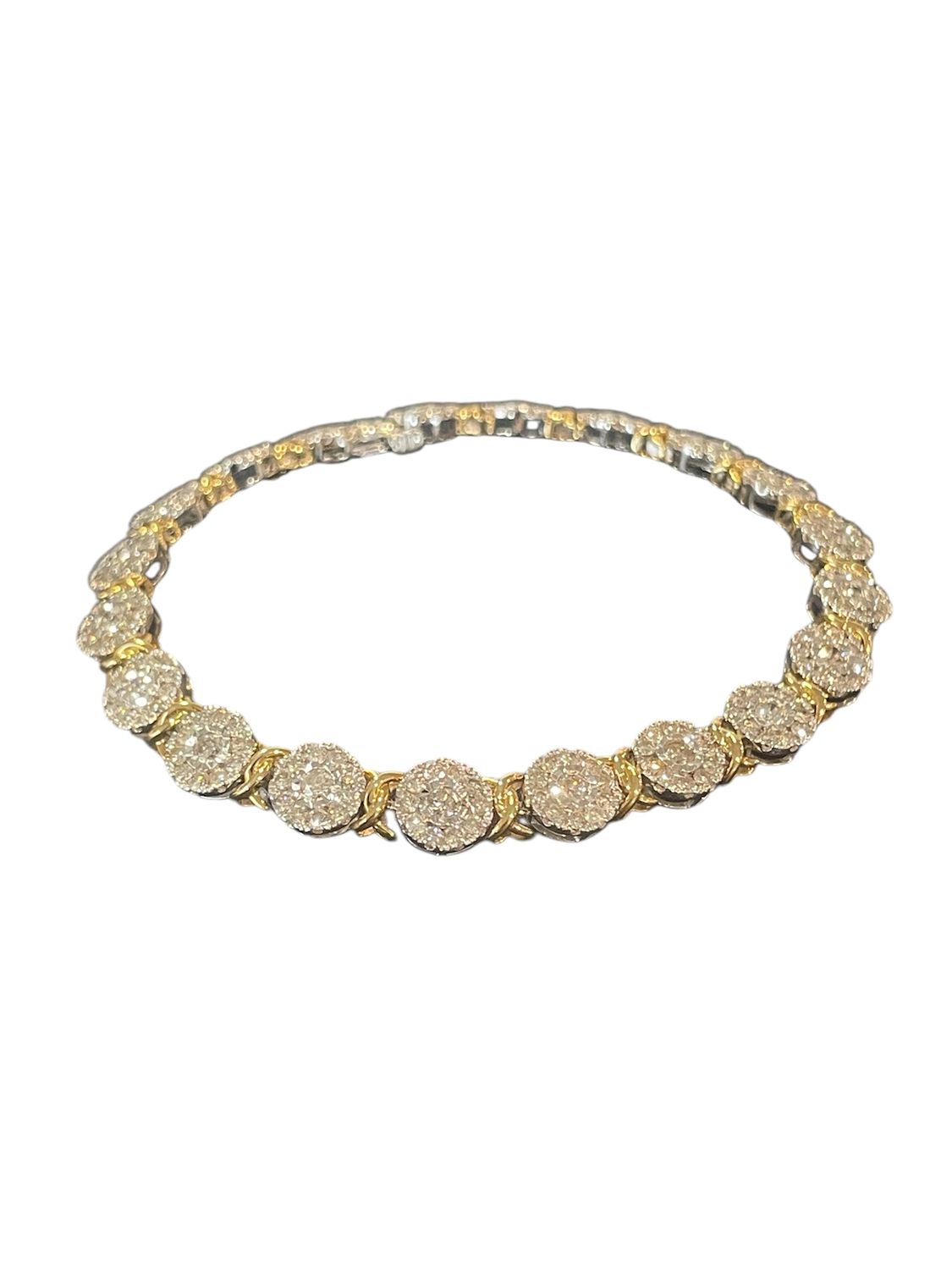 Bracelet Diamond two tone 4.04CT 10k Gold &amp; WG