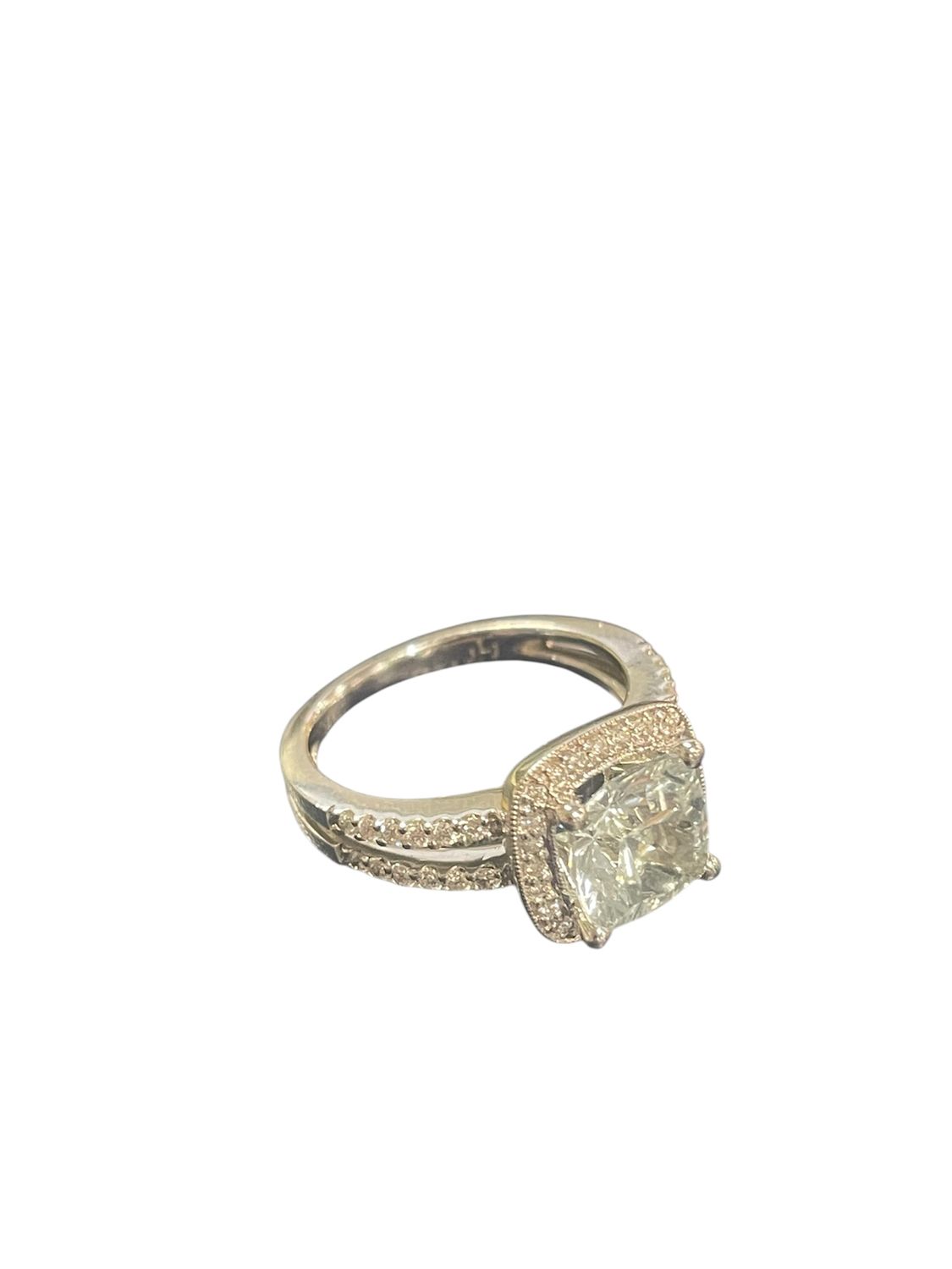 Ring- Diamond 0.38 CT &amp; Aquamarine 3.25Ct on 14K WG