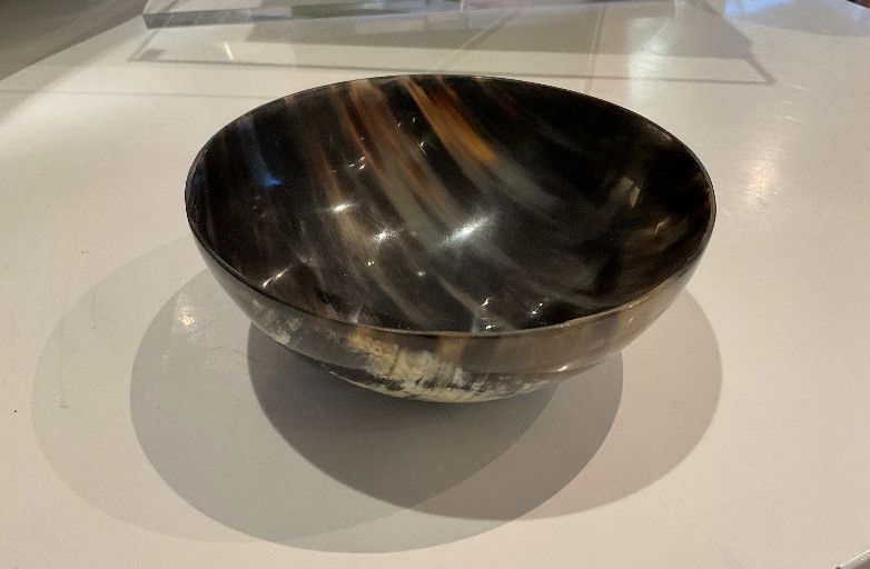 Genuine Ankole Watusi Horn Bowl, 6.5&quot; D