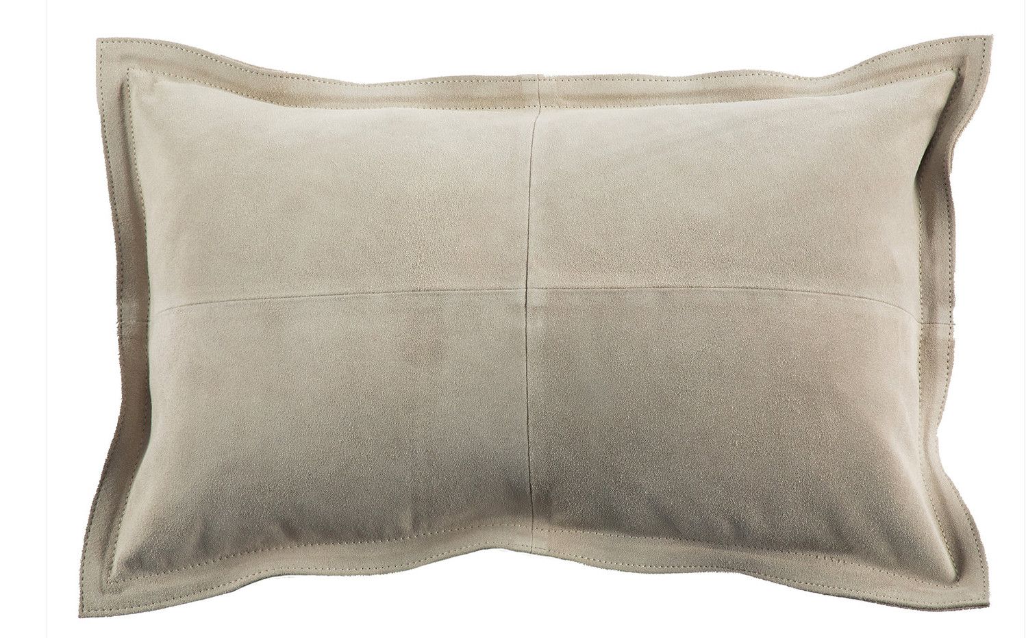 Pillow, Cowhide Suede, Light Tan Lumbar, 15&quot; x 23&quot;