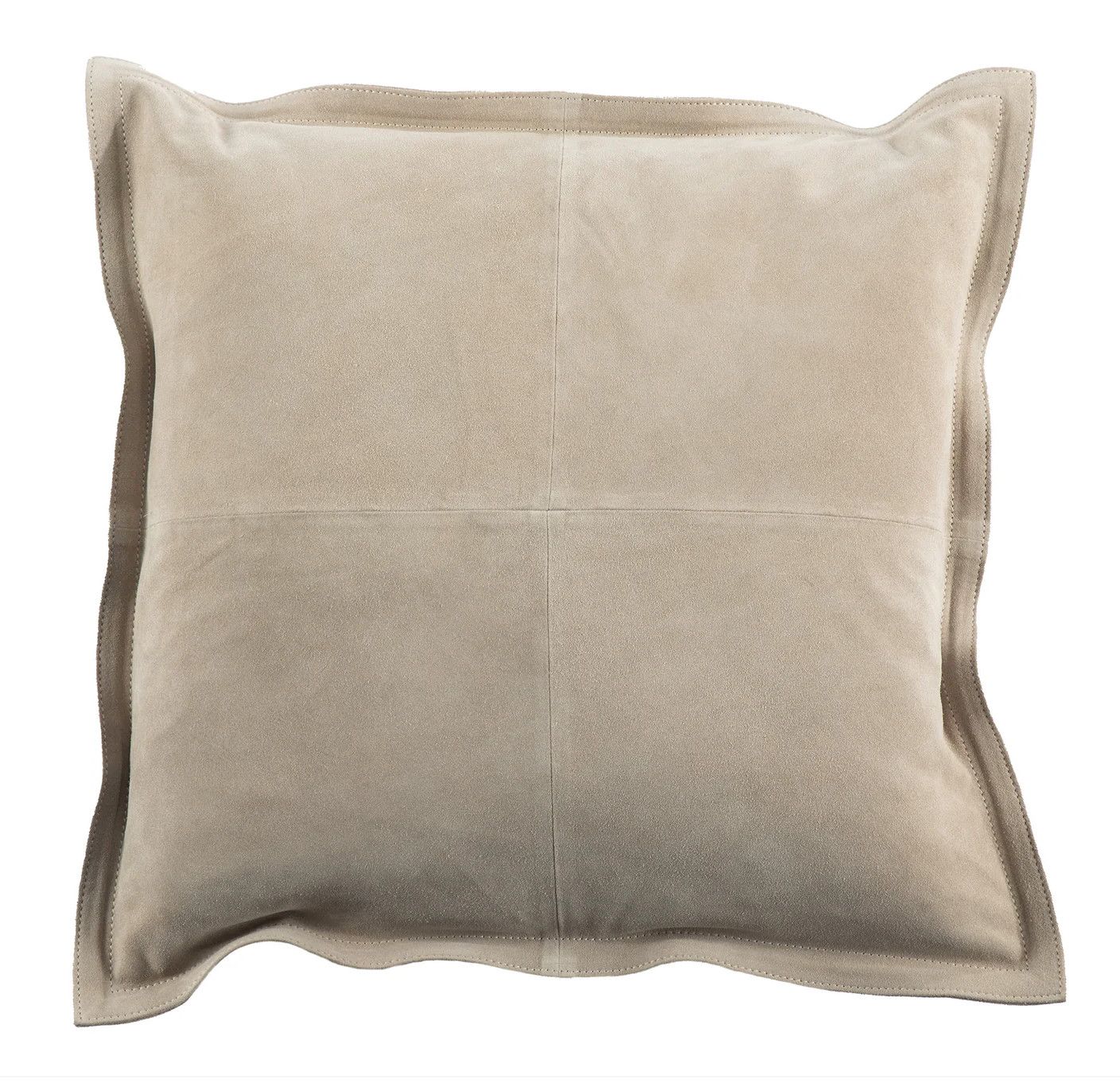 Pillow, Cowhide Suede Light Tan, 20&quot; Square