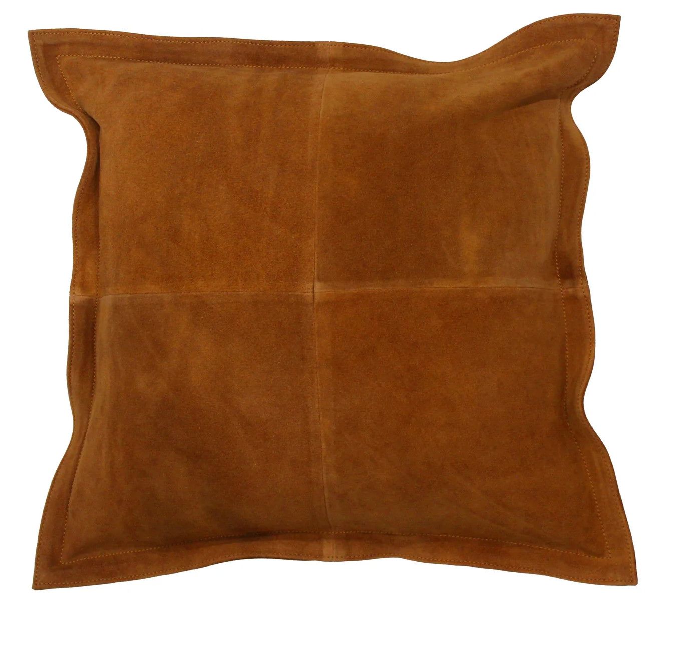 Pillow, Cowhide Suede Caramel, 20&quot; Square