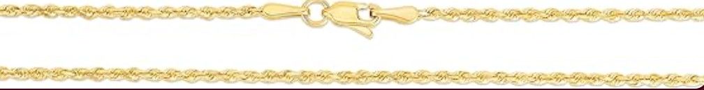 SOLD Necklace, 14K Gold Rope Chain, 18&quot;