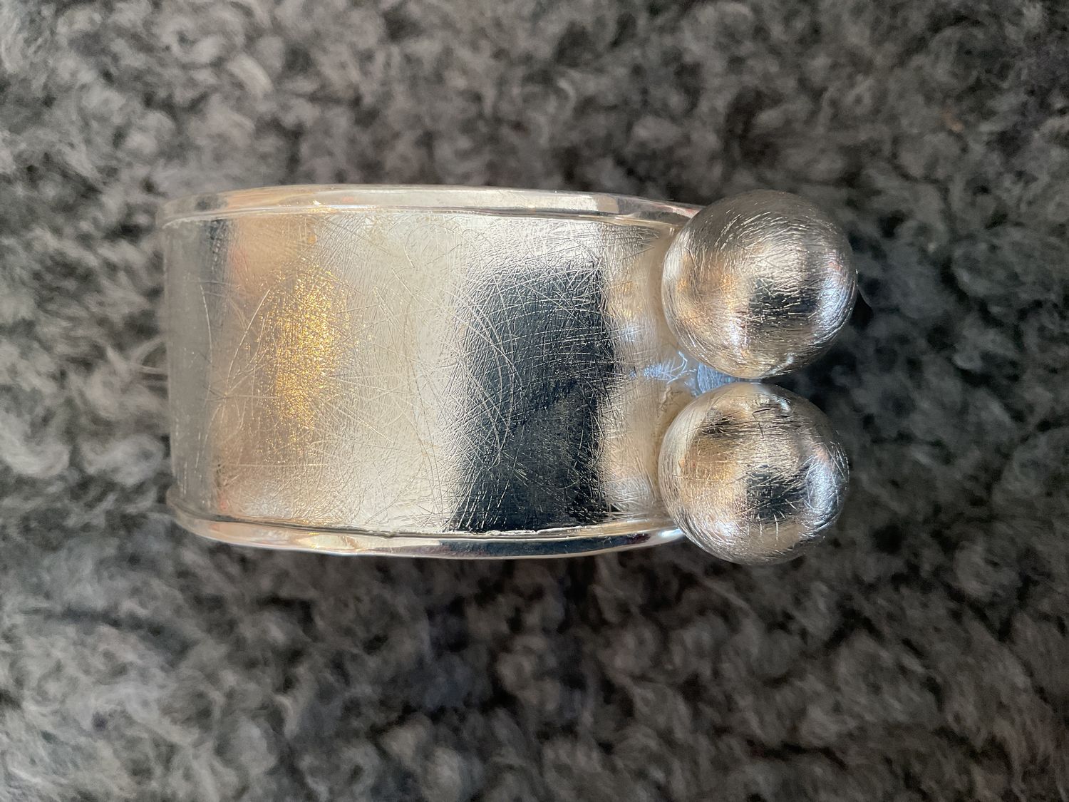 Cuff Sterling Two Sphere Brushed