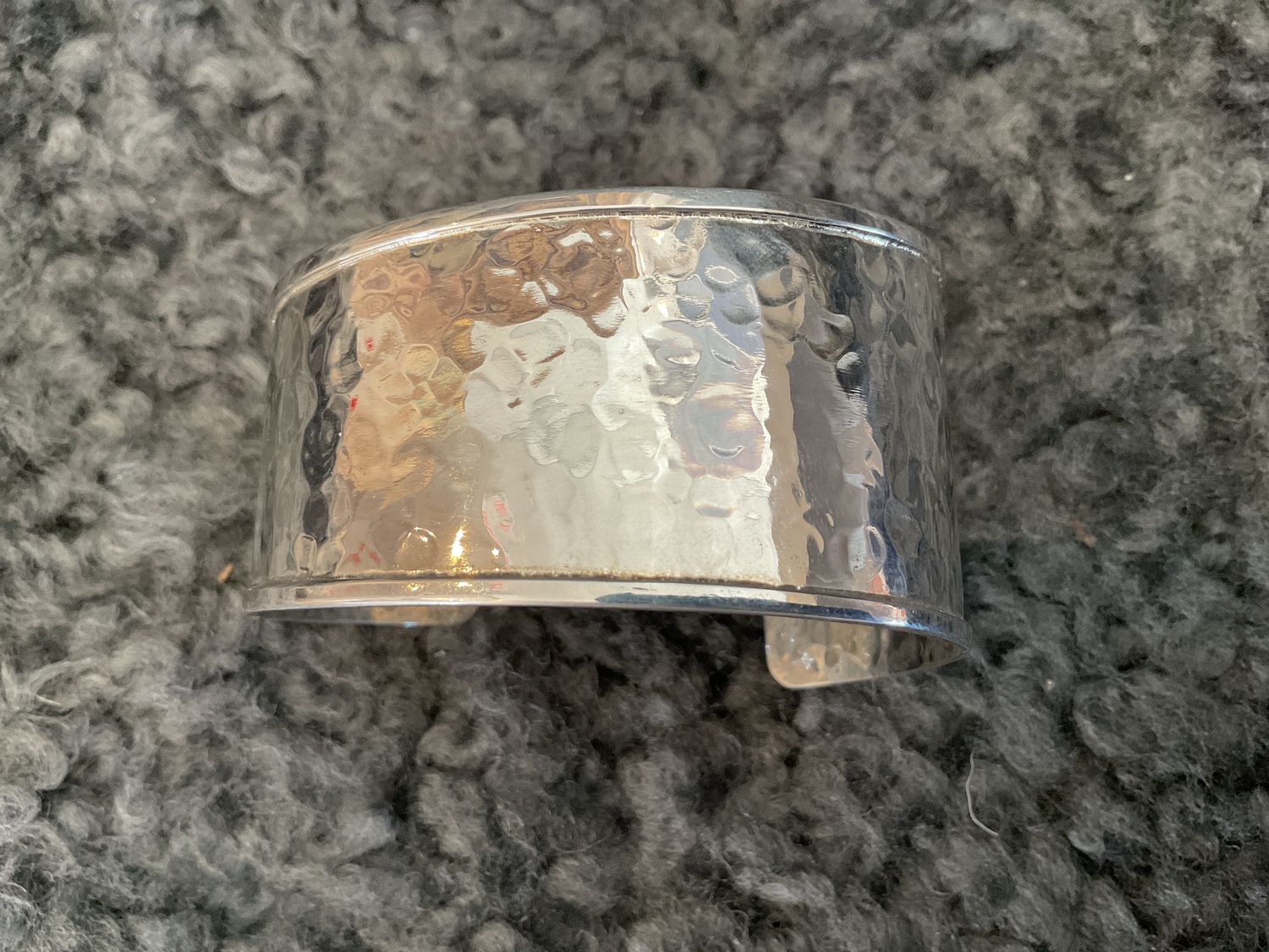 Cuff Sterling Asymmetric Hammered