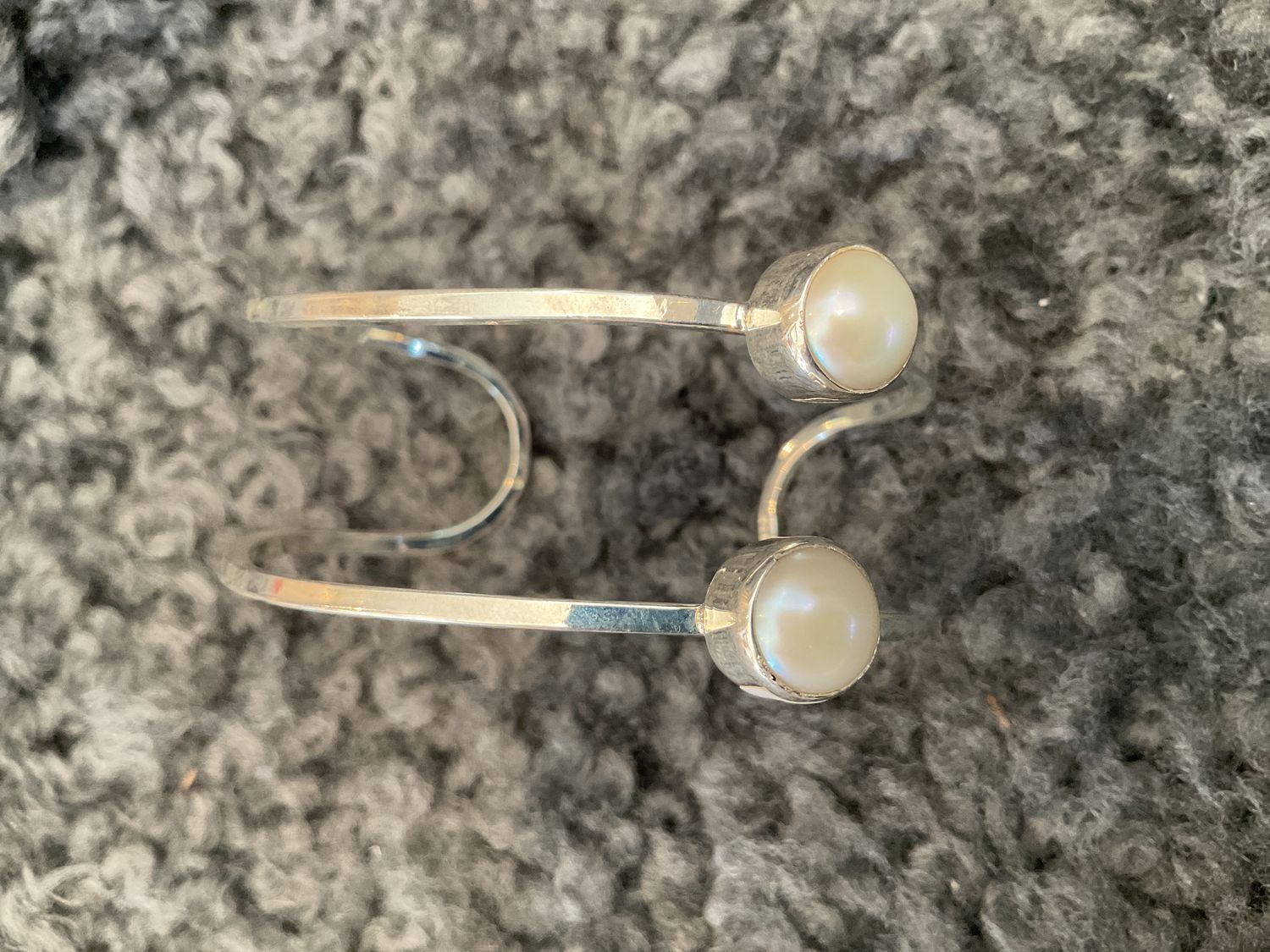 Cuff Sterling Double Freshwater Pearl