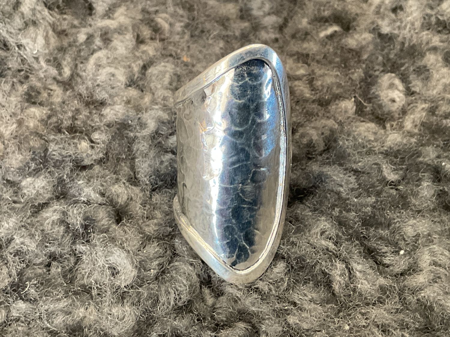 Ring Wrap Sterling Silver Hammered Adjustable