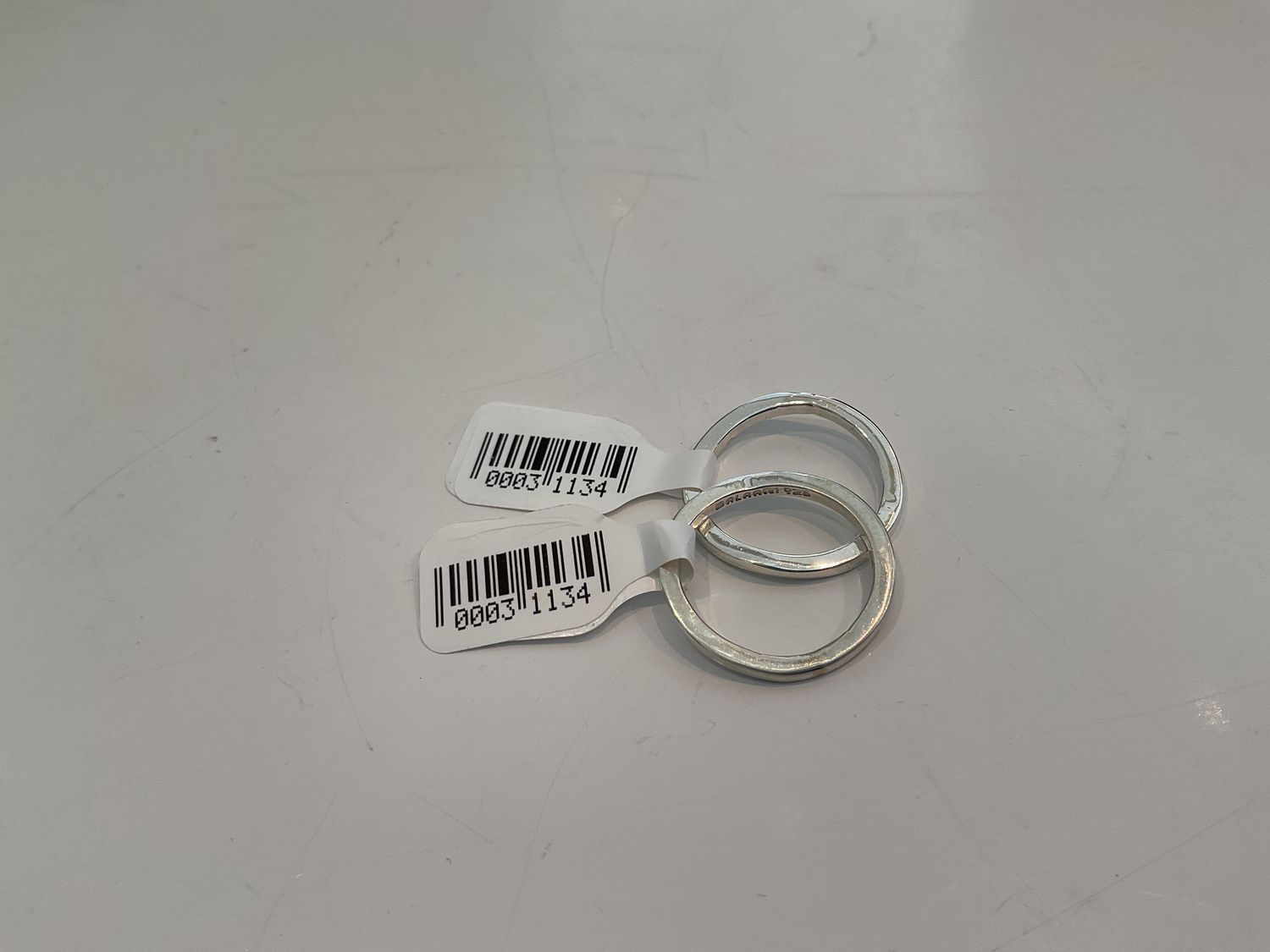 Ring Sterling Silver Skinny Wave Band, Sz 7