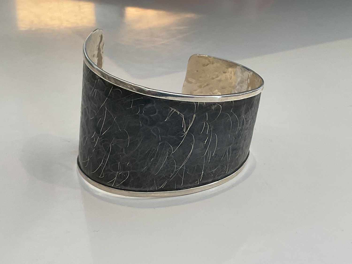 Cuff Sterling Oxidized Asymmetric