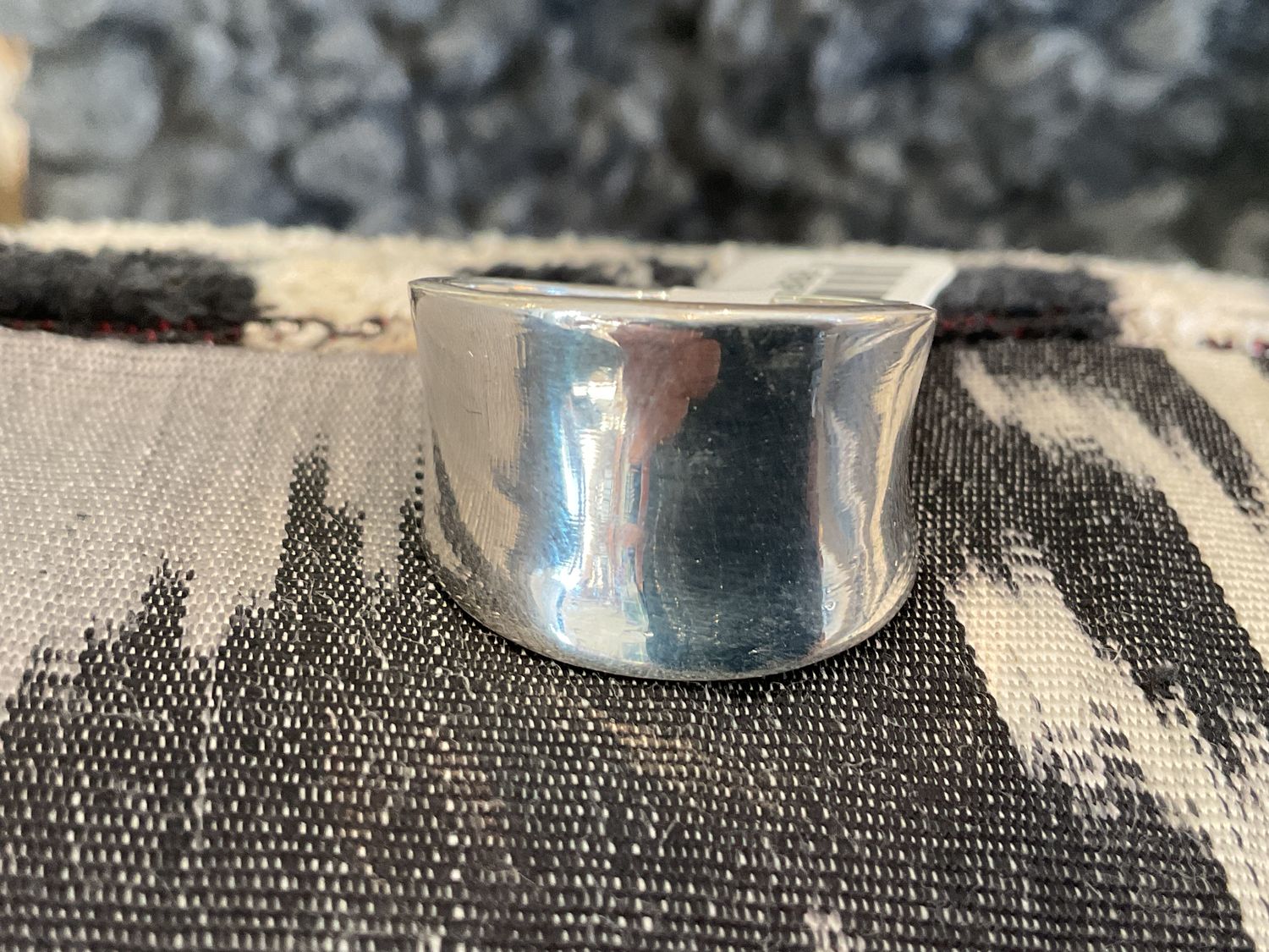 Ring Sterling Silver Concave Shape Band Sz 9.5