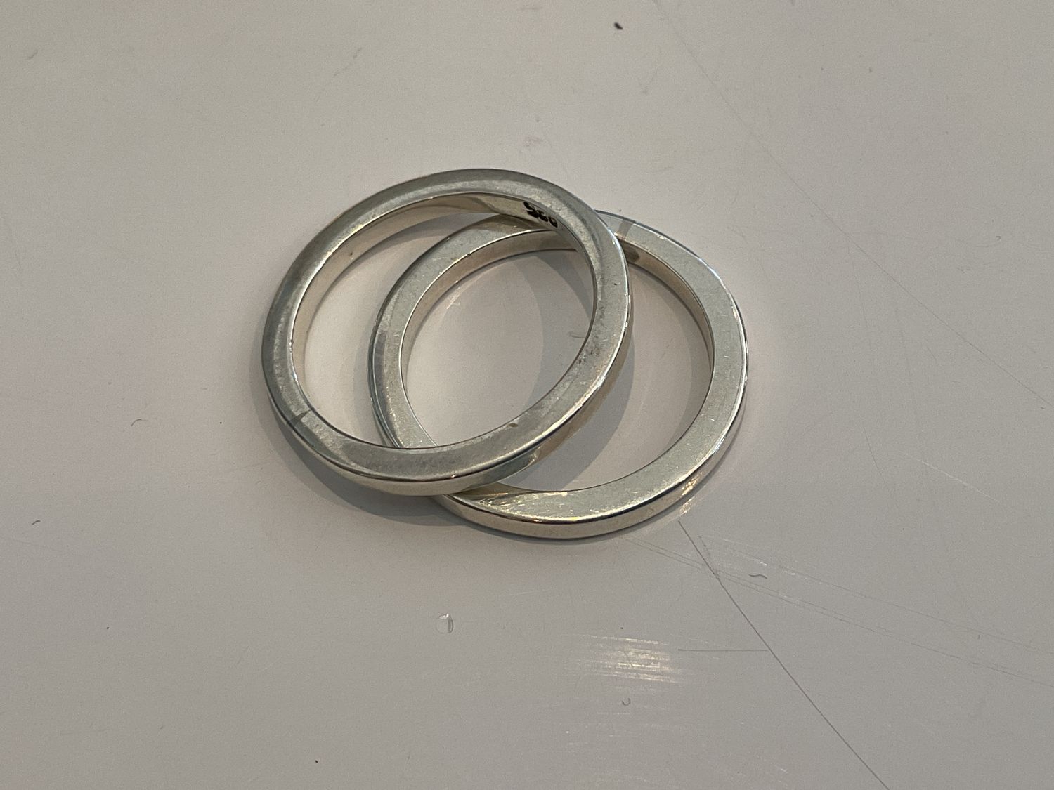 Ring Sterling Silver Skinny Band, Sz 7