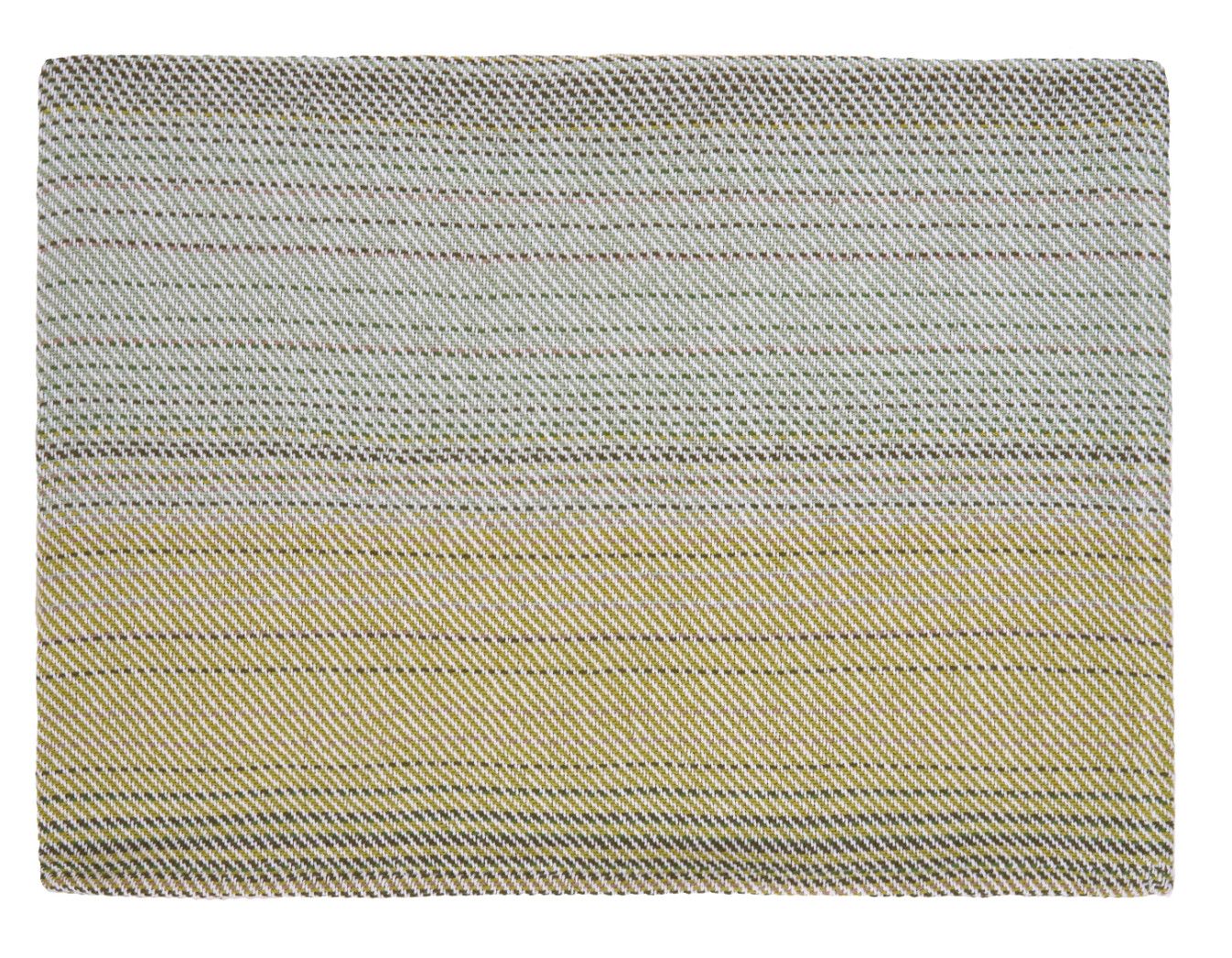 Throw, Multi Green Cotton  Twill Weave, 47&quot; x 72&quot;