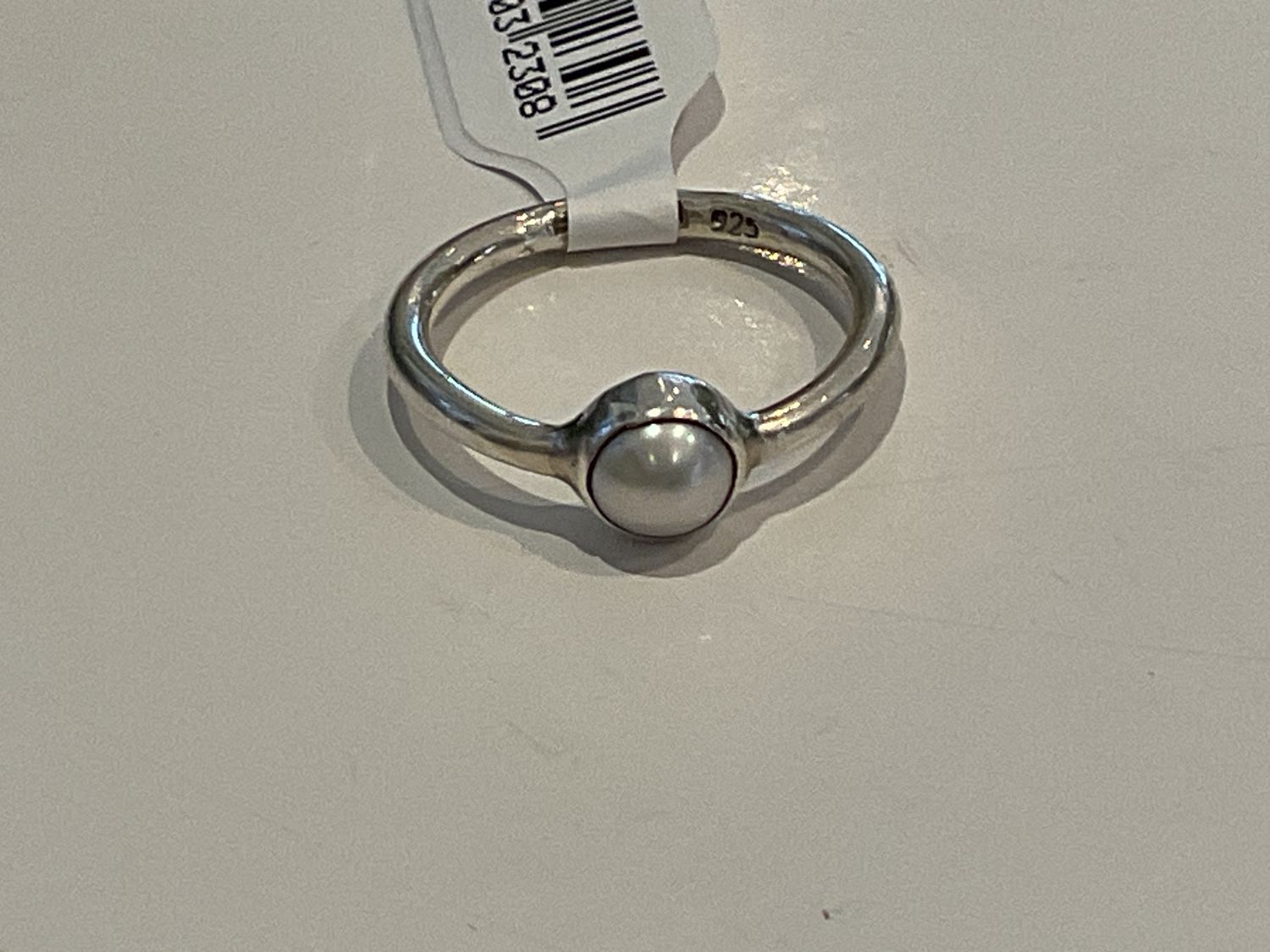 Ring fresh Water Pearl Skinny Sterling Sz7