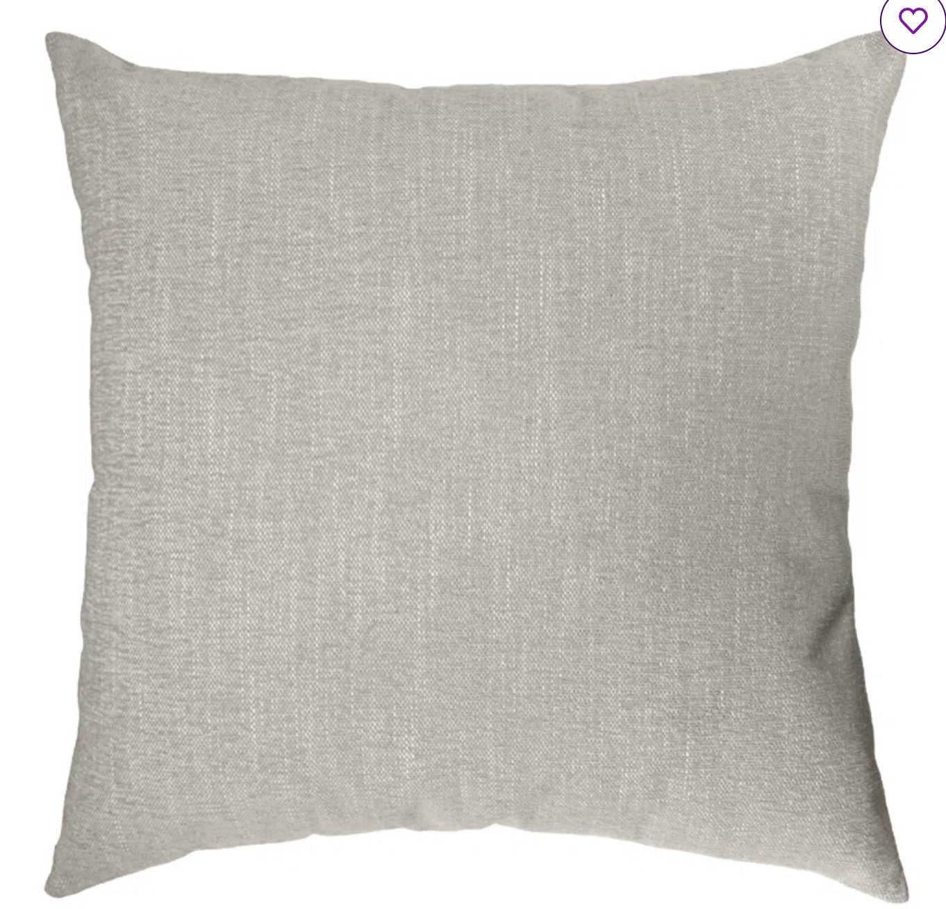 Pillow Lt Grey Indoor/Outdoor Performance Fabric and Insert, 22&quot; x 22&quot;