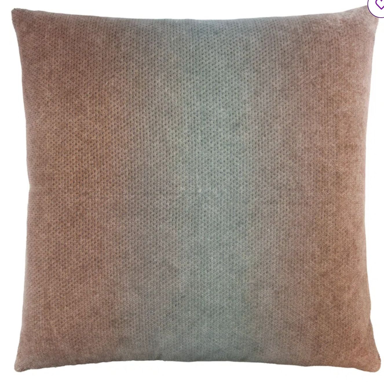 Pillow Textured Velvet Ombre Brown/Blue 22&quot; x 22&quot;