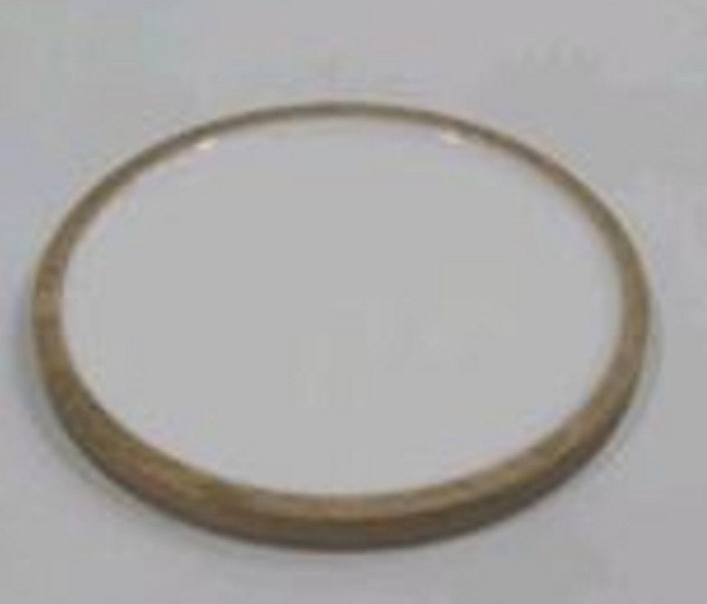 Natural Wooden Plate with White Enamel, 8&quot; D