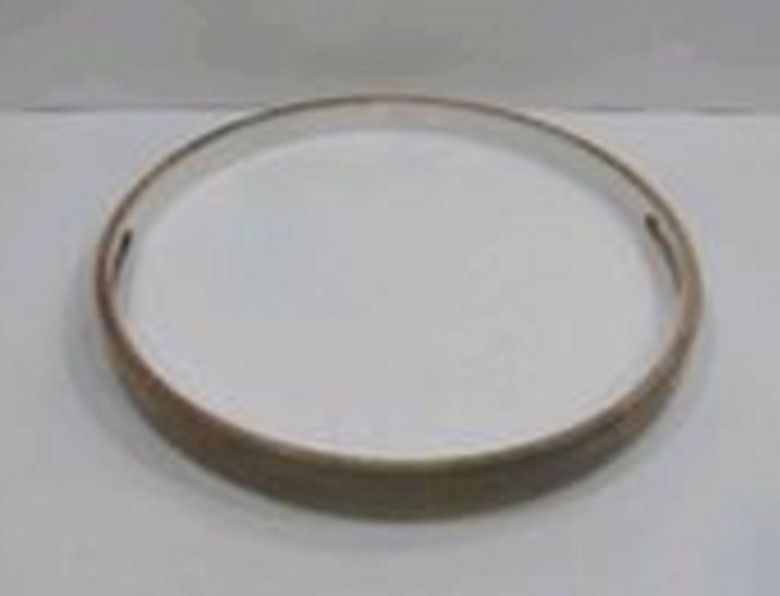 SOLD Natural Wooden Tray with White Enamel, Handle Cut -Outs, 20&quot; D
