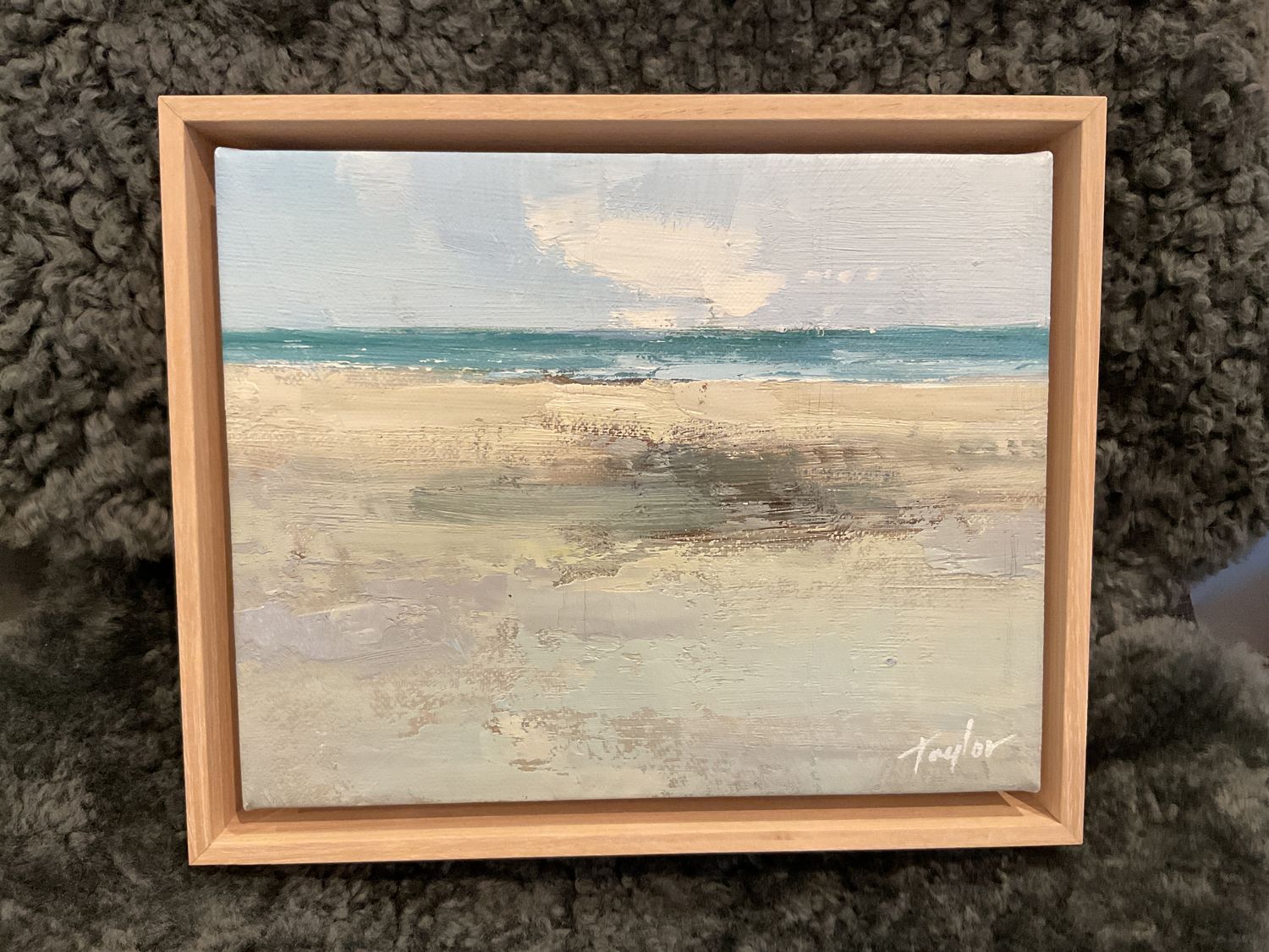 Original Art Landscape, 8 x 10, Taylor,  Bleached Wood Frame